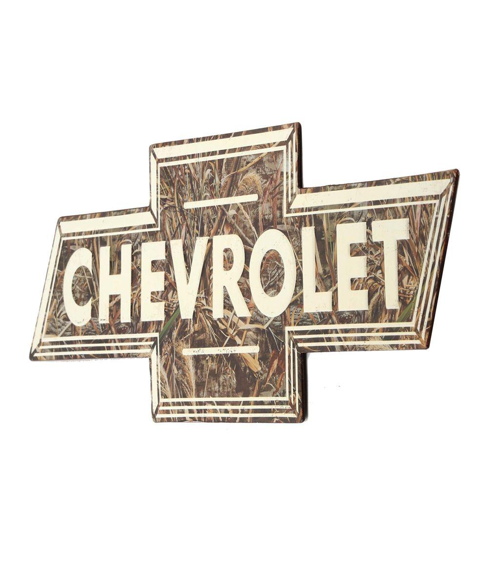 Camo Chevrolet Logo - Marvel Camo Chevrolet Logo Metal Sign