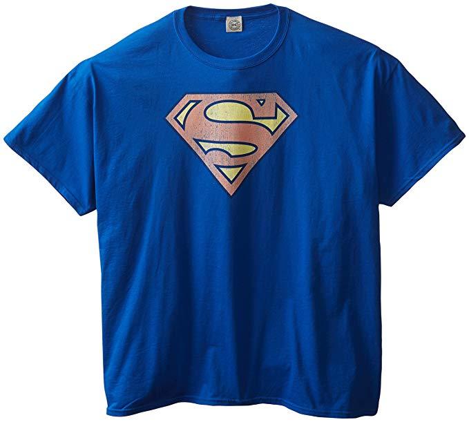 Big Superman Logo - Amazon.com: DC Comics Men's Big-Tall Retro Superman Logo T-Shirt ...