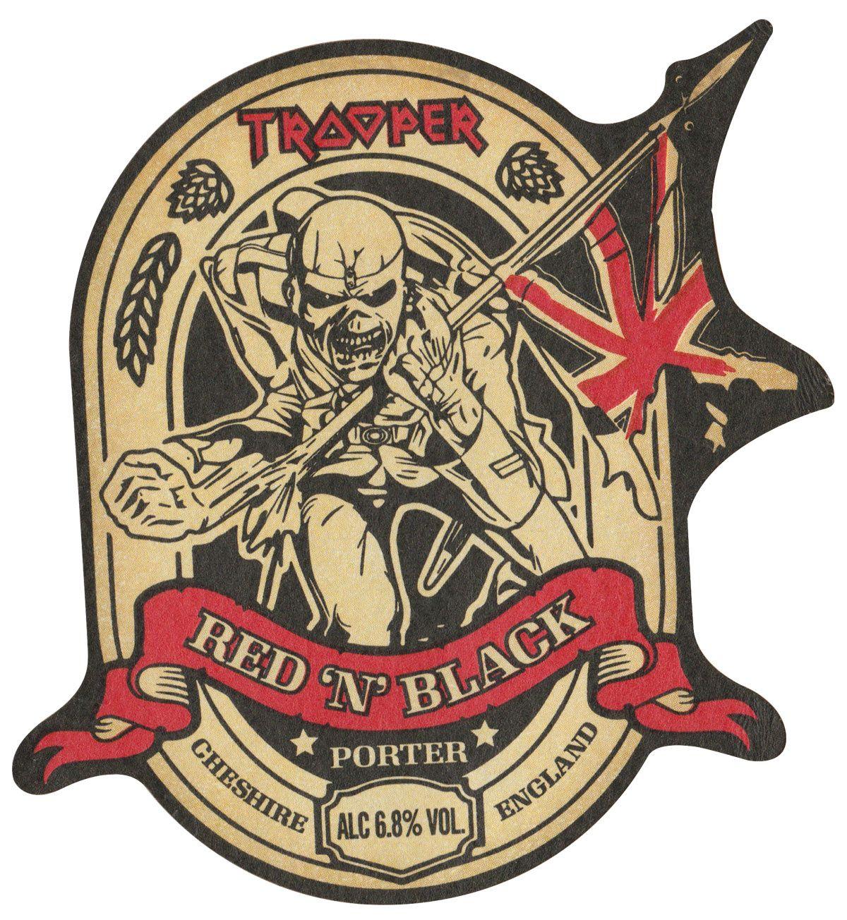 Black and Red N Logo - Trooper Black n Red - Label Hop: a beer label design archive