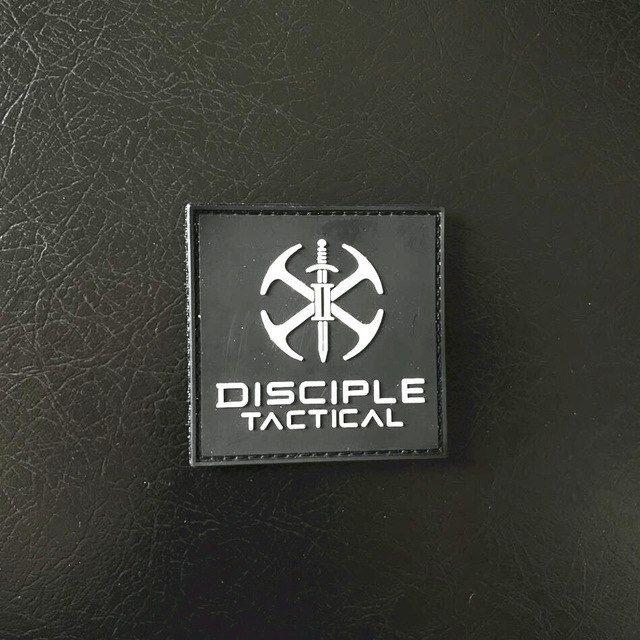 Disciple Label Logo - 3pcs Rubber Disciple Tactical Patch 3D PVC Combat Badge Hook ...