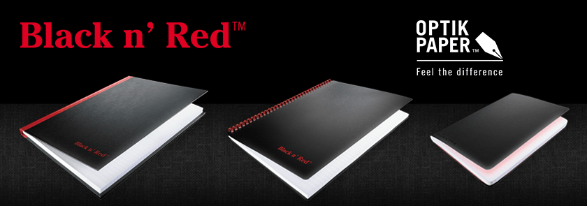 Black and Red N Logo - Black n Red Notebooks | Hardcover Notebooks | Mead