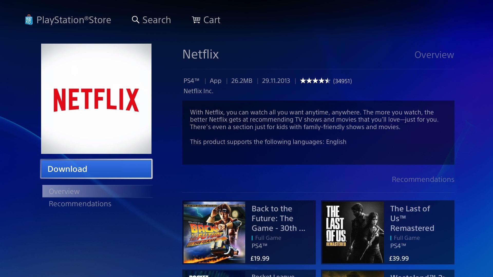 PlayStation 4 App Logo - Netflix on your PlayStation 4 system