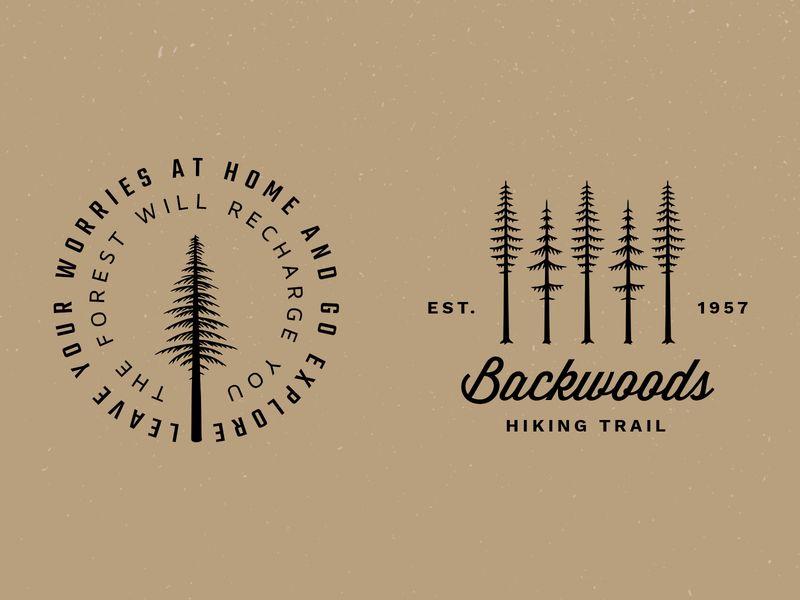 Rustic Tree Logo - Tree Badge Logo Preview