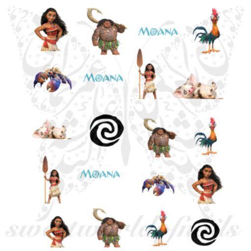 Moana Movie Logo - Moana Movie Nail Art Water Decals. Moana, Water