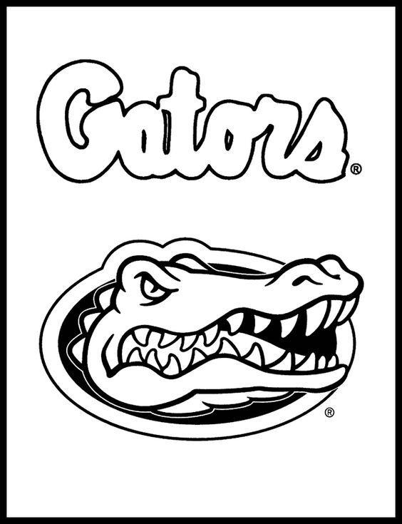 Black and White Alligator Logo - Florida Gator Football Logo Coloring Pages | Coloring Pages