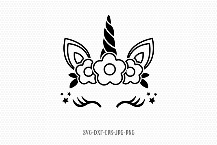 Unicorn Black and White Logo - unicorn svg, unicorn eyelashes, unicorn birthday svg