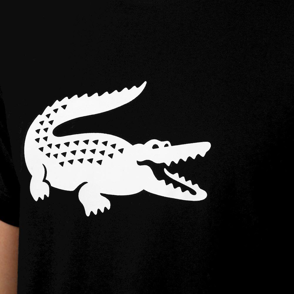 Black and White Alligator Logo - Lacoste T-Shirt Men - Black, White buy online | Tennis-Point