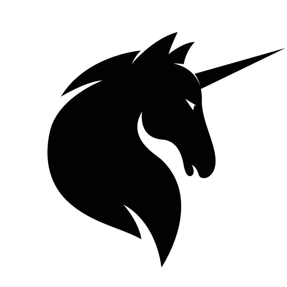 Unicorn Black and White Logo - Sonic Reducer: Black Unicorn, Terrible Tumors, Diles