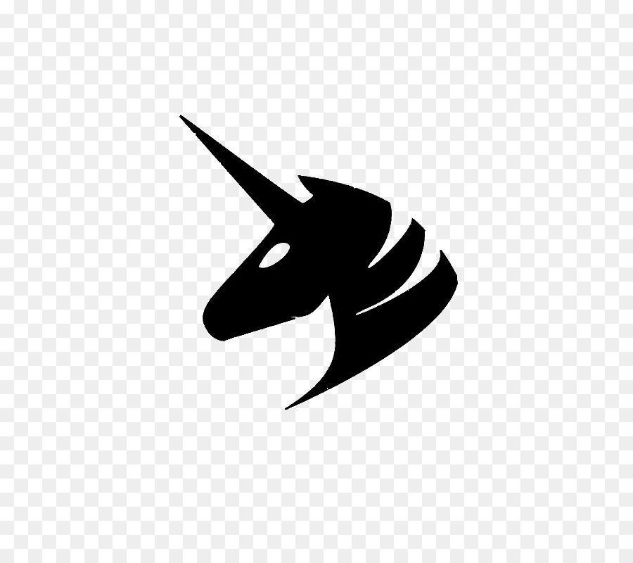 Unicorn Black and White Logo - Logo Unicorn Silhouette head png download