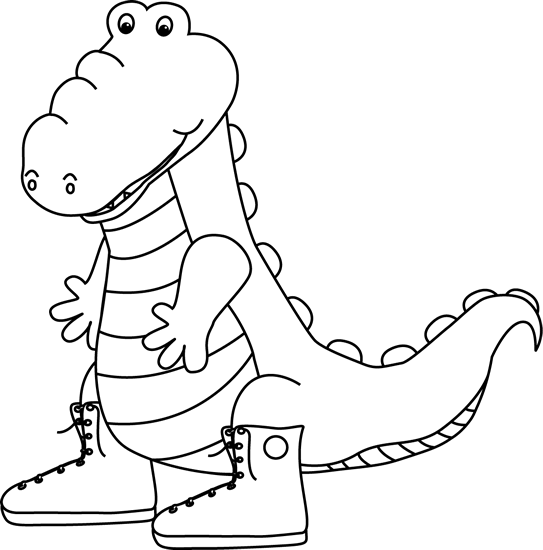 Black and White Alligator Logo - Alligator Clip Art