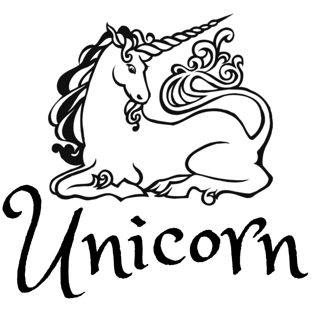 Unicorn Black and White Logo - Unicorn Fibre