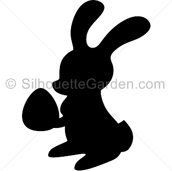 Bunny Silhouette Logo - Easter Bunny Silhouette