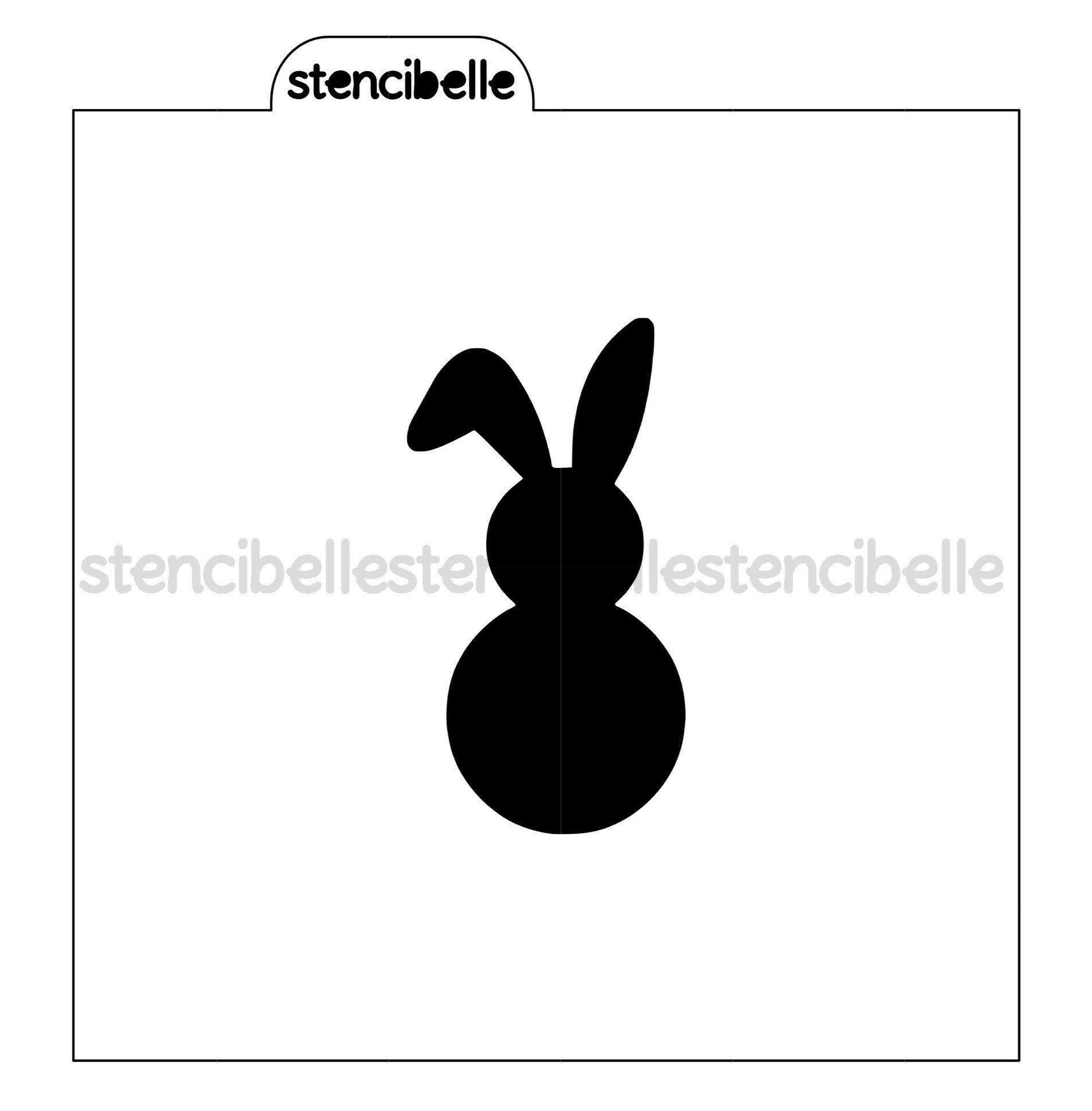 Bunny Silhouette Logo - Bunny Silhouette Blocker Stencil – stencibelle