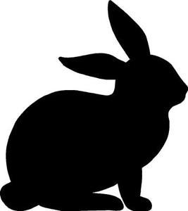 Bunny Silhouette Logo - Rabbit/Bunny silhouette vinyl decal/sticker | eBay