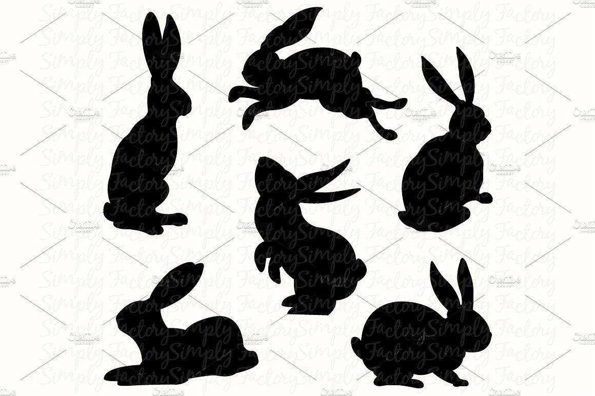 Bunny Silhouette Logo - Easter Bunny Silhouette ~ Illustrations ~ Creative Market