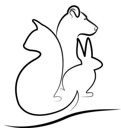 Bunny Silhouette Logo - cat dog and bunny silhouette logo vector - Stock image - #A16734062 ...