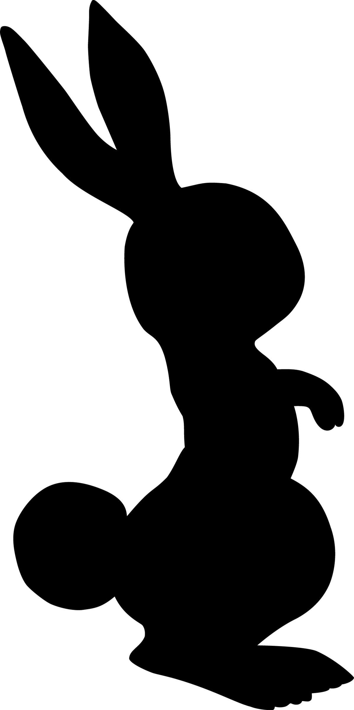 Bunny Silhouette Logo - Easter Bunny Silhouette Image - The Graphics Fairy