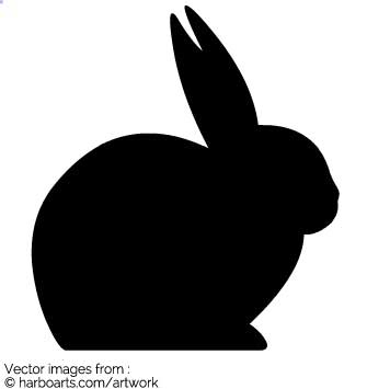 Bunny Silhouette Logo - Download : Small rabbit silhouette - Vector Graphic