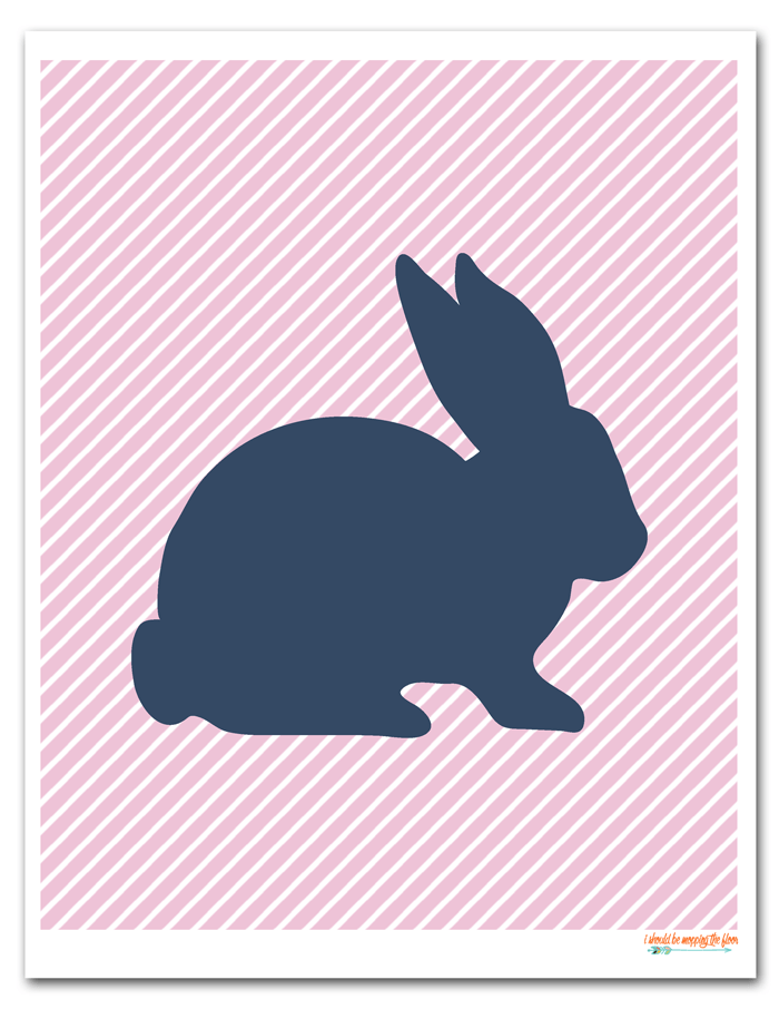 Bunny Silhouette Logo - i should be mopping the floor: Free Printable Easter Bunny Silhouettes