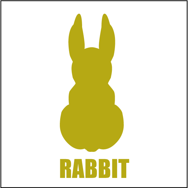 Bunny Silhouette Logo - ivy-goods: Rabbit silhouette stickers (back facing) / Bunny stickers ...