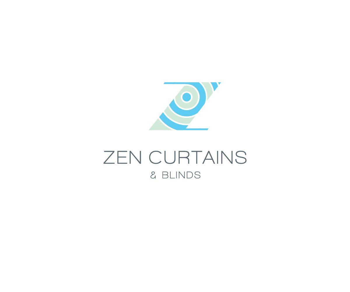 Feminine Zen Logo - Modern, Feminine, Store Logo Design for Zen Curtains & Blinds