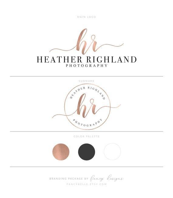 Feminine Zen Logo - Feminine Logo Rose Gold Logo Photography Logo Premade Logo