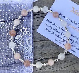 Feminine Zen Logo - Moonstone REIKI Crystal Healing Gemstone Bracelet FEMININE HORMONES