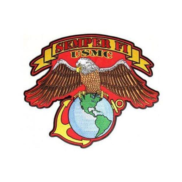 Motorcylce Red Eagle Logo - Us Marines Red Eagle Iron on Patch Large motorcycle