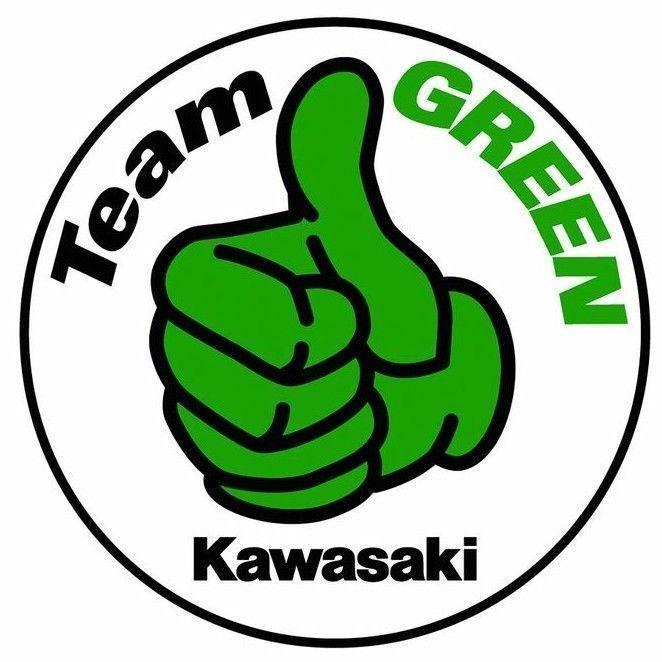 Green Kawasaki Logo - Kawasaki Team Green Logo Vinyl Sticker Decal Cornhole Motorcycle ...