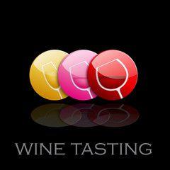 Wine Colored Logo - Logo wine, colored glasses # Vector this stock vector
