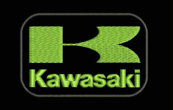 Green Kawasaki Logo - Kawasaki LOGO PATCH. Machine Embroidery Design. Instant | Etsy