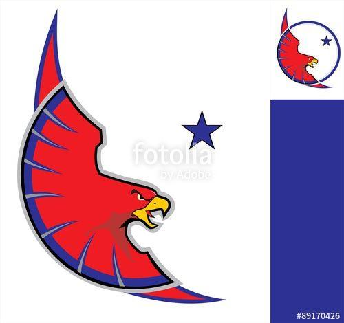 Motorcylce Red Eagle Logo - Eagle. Red Eagle. Eagle on the circle. Eagle set. suitable for team ...