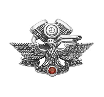 Motorcylce Red Eagle Logo - Wild Things Sterling Silver Eagle Motorcycle Pin