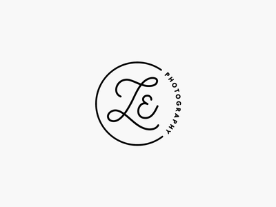 White Logo - Lauren Elsasser Photography Logo Mark. //identity & logos
