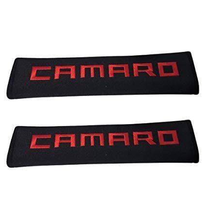 Red Camaro Logo - Tangpot 2pcs Car Accessories Red Camaro Logo Car Seat