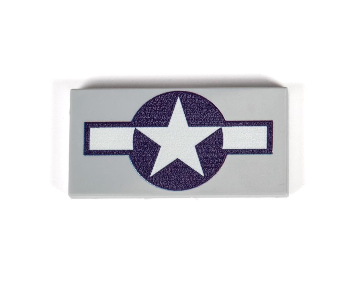 U.S. Army Air Force Logo - 2x4 WWII US Army Air Force Insignia Tile - Brickmania Toys