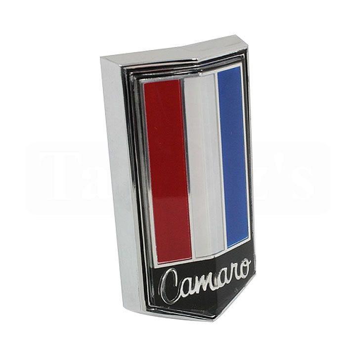 Red Camaro Logo - Std. Camaro Front Nose Header Panel Emblem in Red White Blue