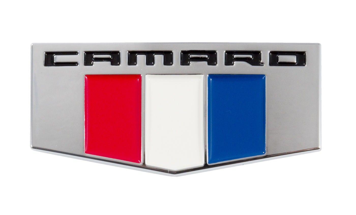 Red Camaro Logo - 2017 Camaro OEM Exterior Fender Emblem in Red White & Blue