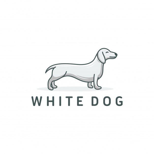 White Dog Logo - White dog logo design Vector