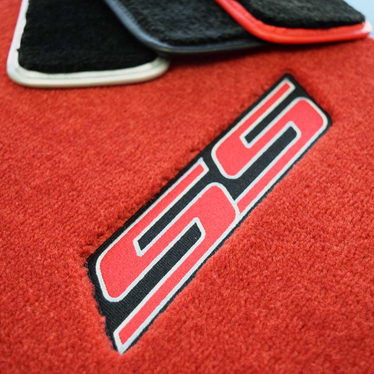 Red Camaro Logo - Chevrolet Camaro SS Floor Mats Set - Red Logo & Trim
