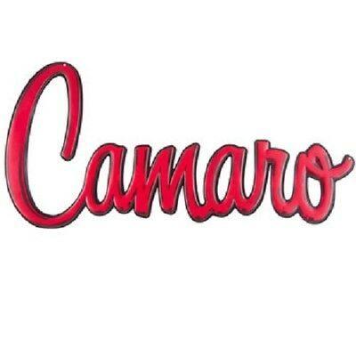 Red Camaro Logo - CHEVROLET CHEVY CAMARO Logo 26 Large Embossed Metal Tin Sign