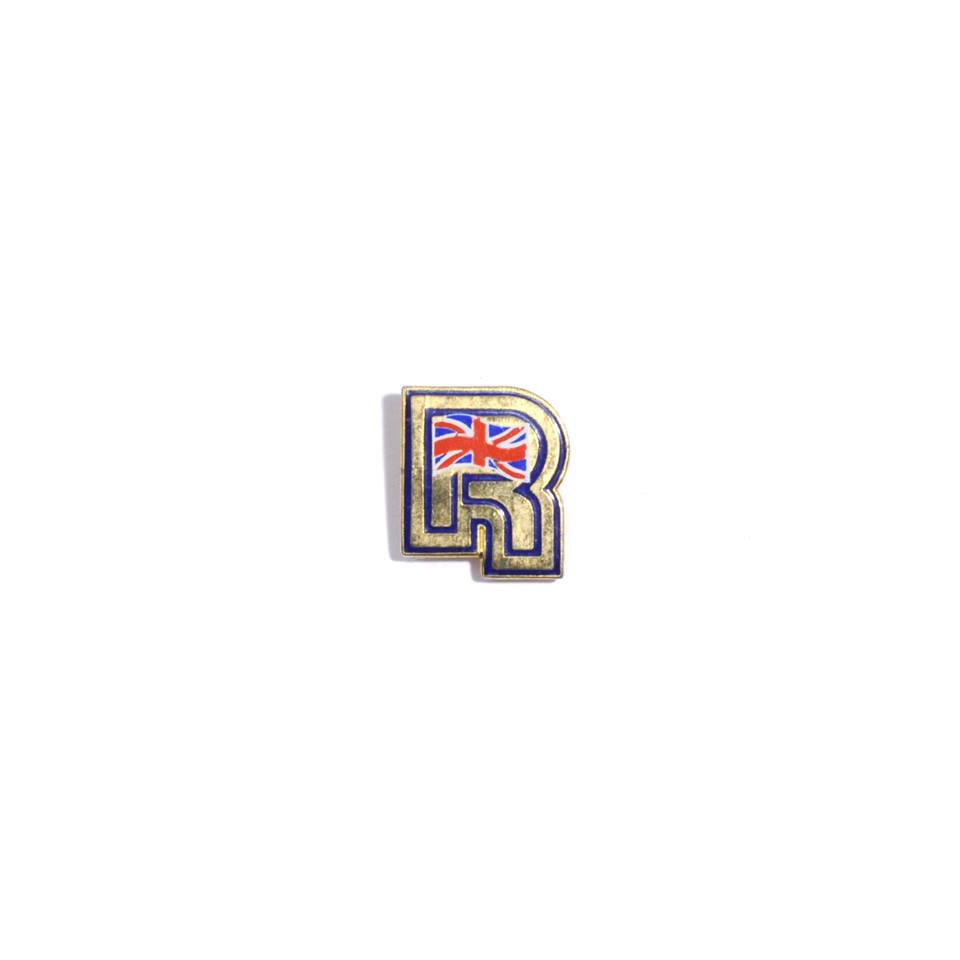 Reebok R Logo - Pinsmatic. Reebok R English Flag Vintage Pins 90's