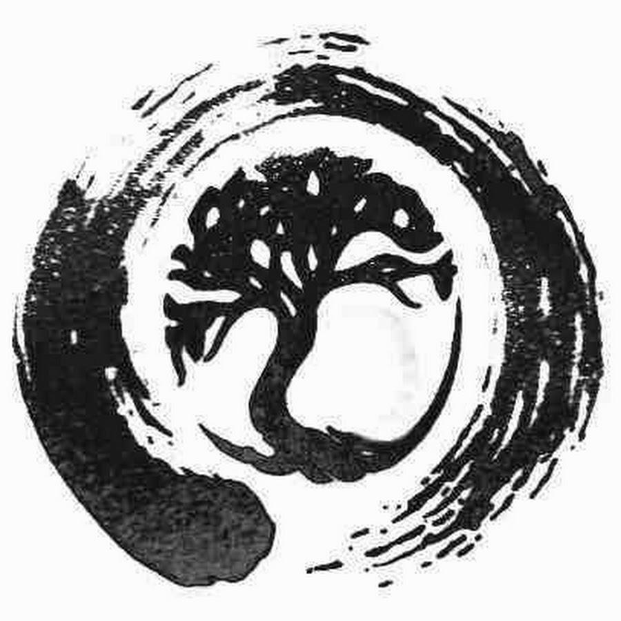 Black and White Tree in Circle Logo - 21+ Zen Tree Circle Tattoos Ideas