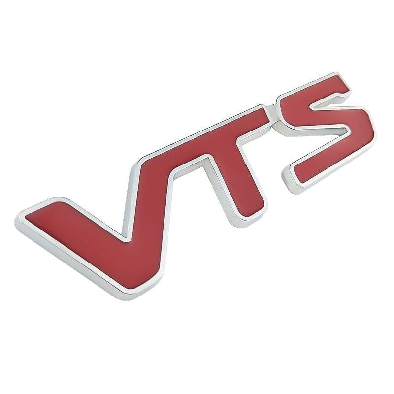 Red and Silver S Car Logo - Metal 3D V T S VTS Car Badge Emblem 3D Logo Sticker For Citroen