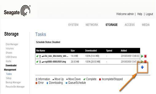 Seagate Software Logo - BlackArmor NAS - How to use the Downloader Management | Seagate ...