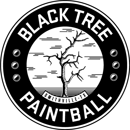 Black Tree in Circle Logo - Black Tree Paintball Smithville, Texas