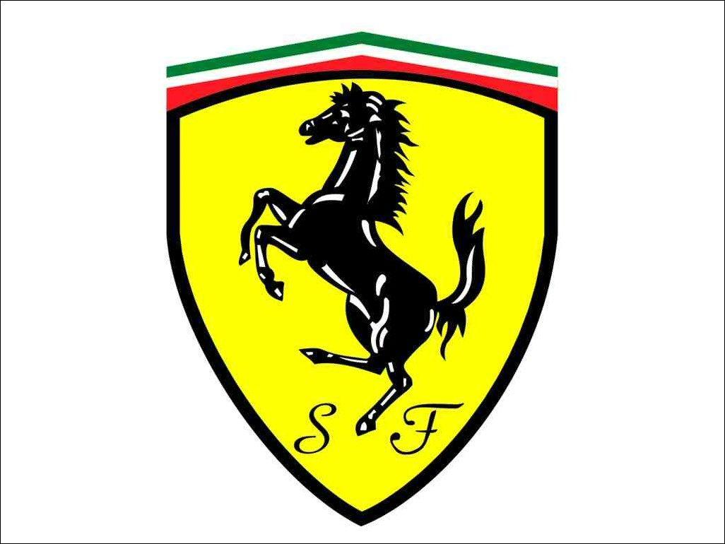 Black Horse with Shield Car Logo - Black horse yellow background Logos