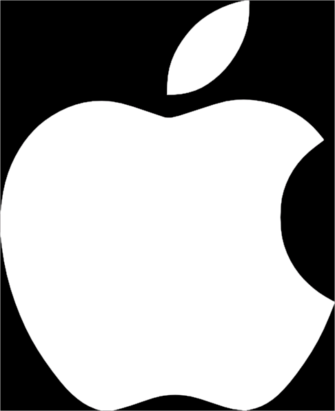 White Logo - White Apple Logo On Black Background Clip Art at Clker.com - vector ...