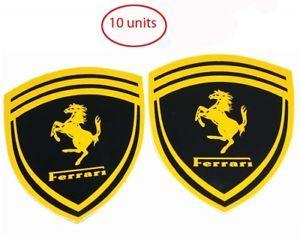 Black and Yellow Horse Logo - Prancing Horse Black & Yellow Paper Sticker Emblem Badge set Of 10 ...