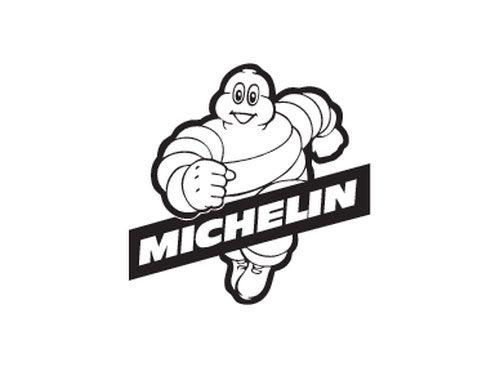 Black Man Running Logo - Michelin Man running Clipart Image